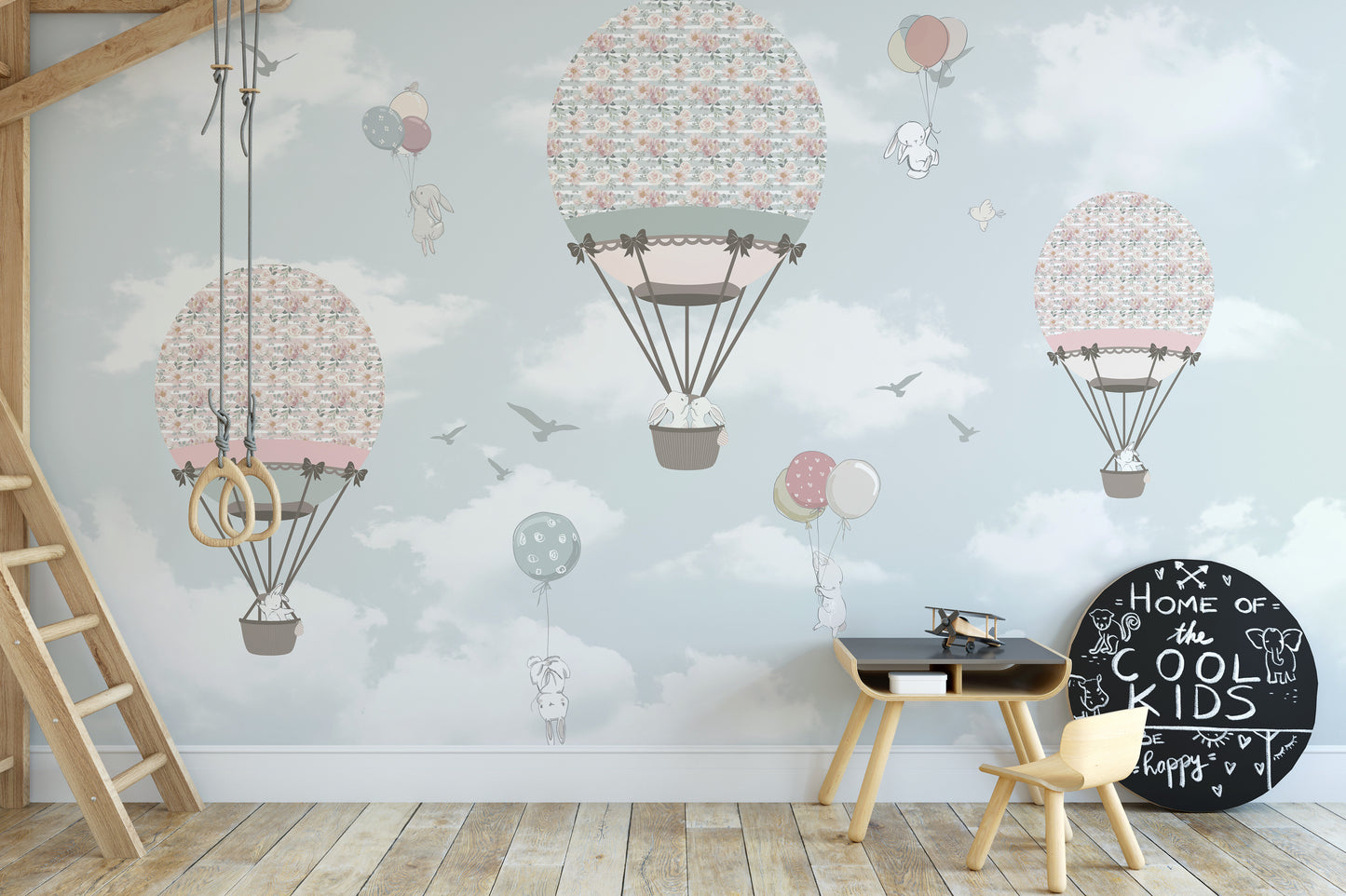 Animated Animals Sky Wallpaper Mural - Giffywalls