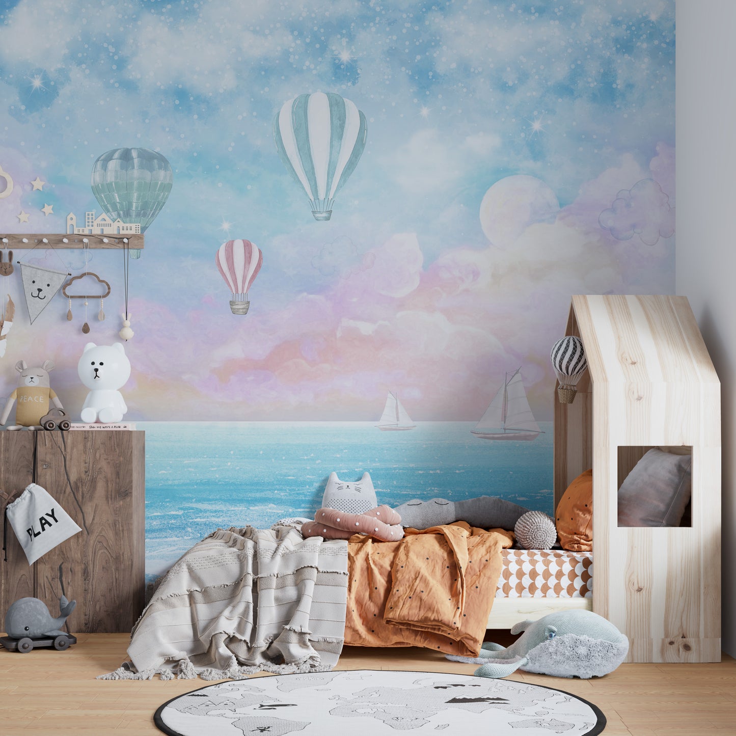 Candy Clouds wallpaper mural