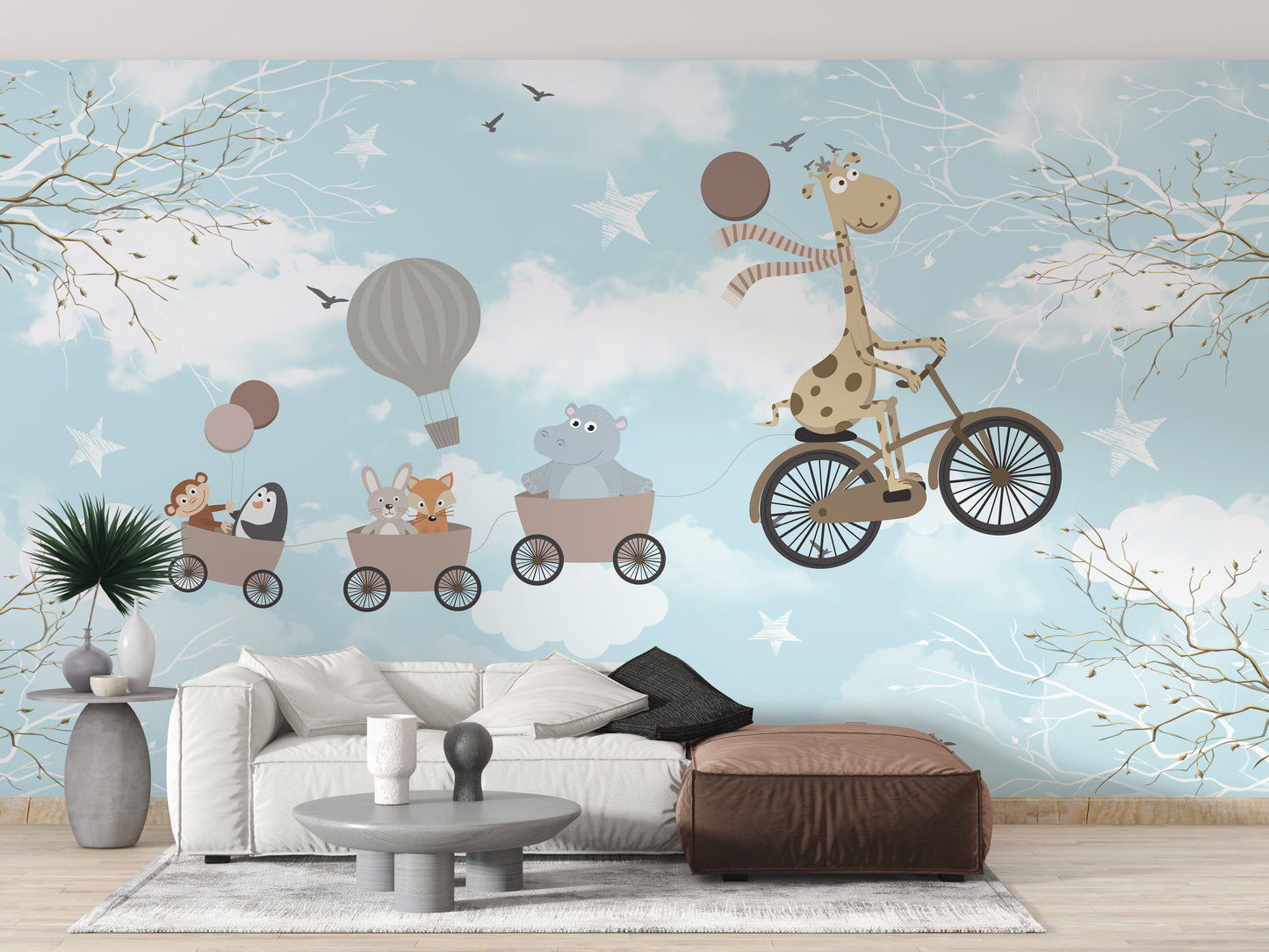 Adorable Animals Kids Room Wallpaper Mural