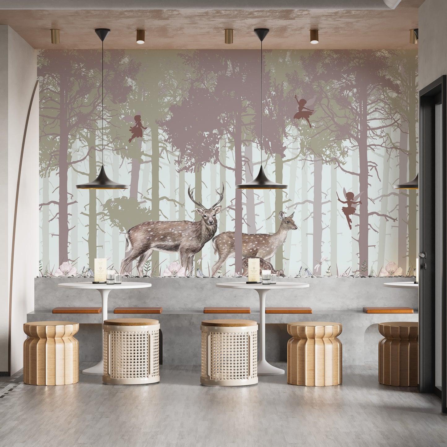 Surreal Fairies Wood Wallpaper Murals