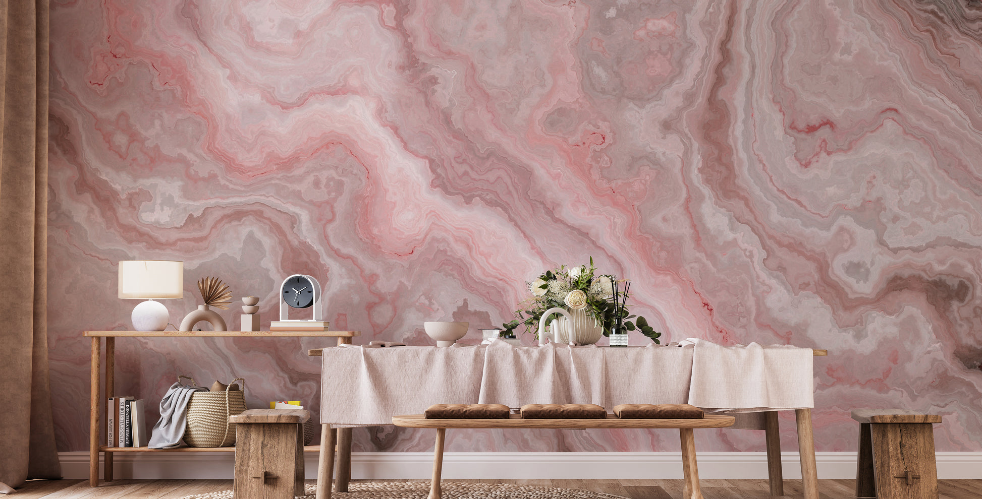 Premium pink onyx wallpaper for elegant decor
