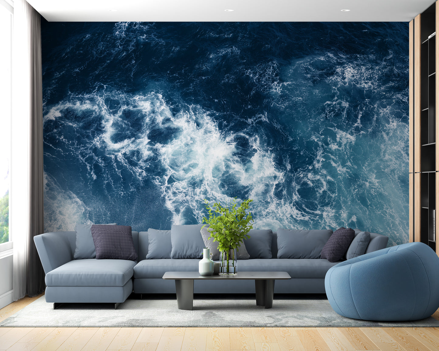 Blue Water Wallpaper Mural