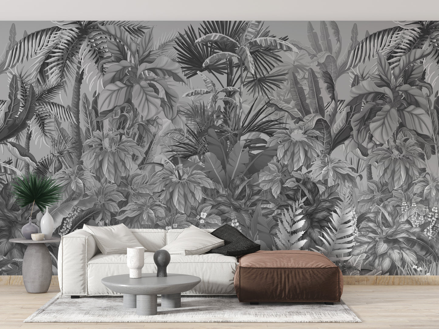 Botanical plant life mural for interiors
