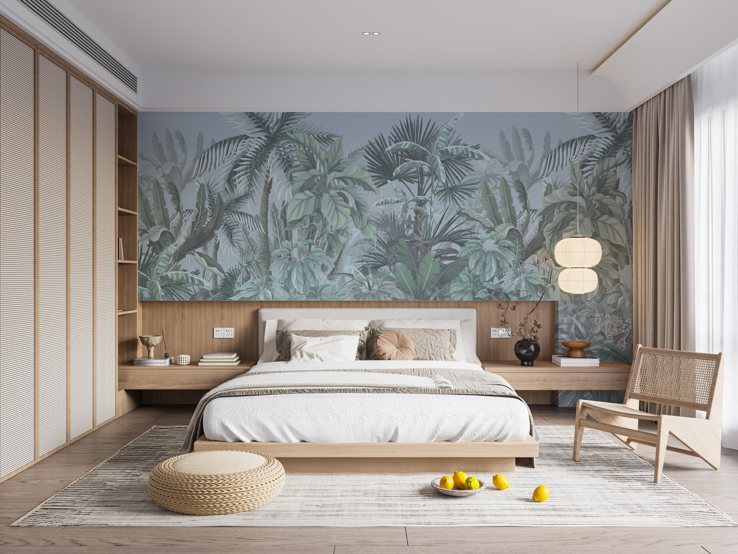 Green Tropical Leaf Forest Wallpaper Mural