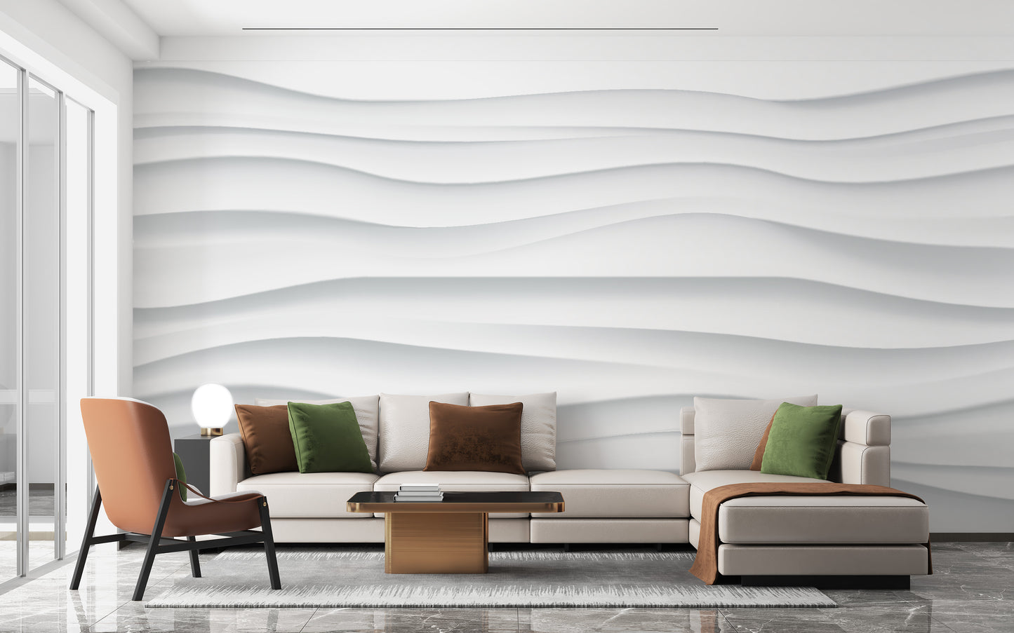 Wave Motif Wallpaper Mural