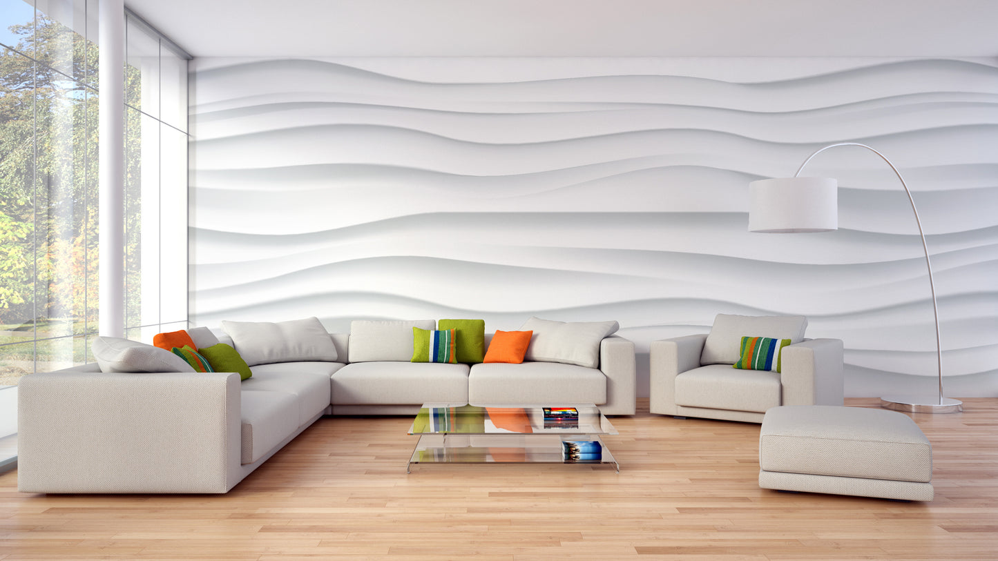 Wave Motif Wallpaper Mural - Giffywalls