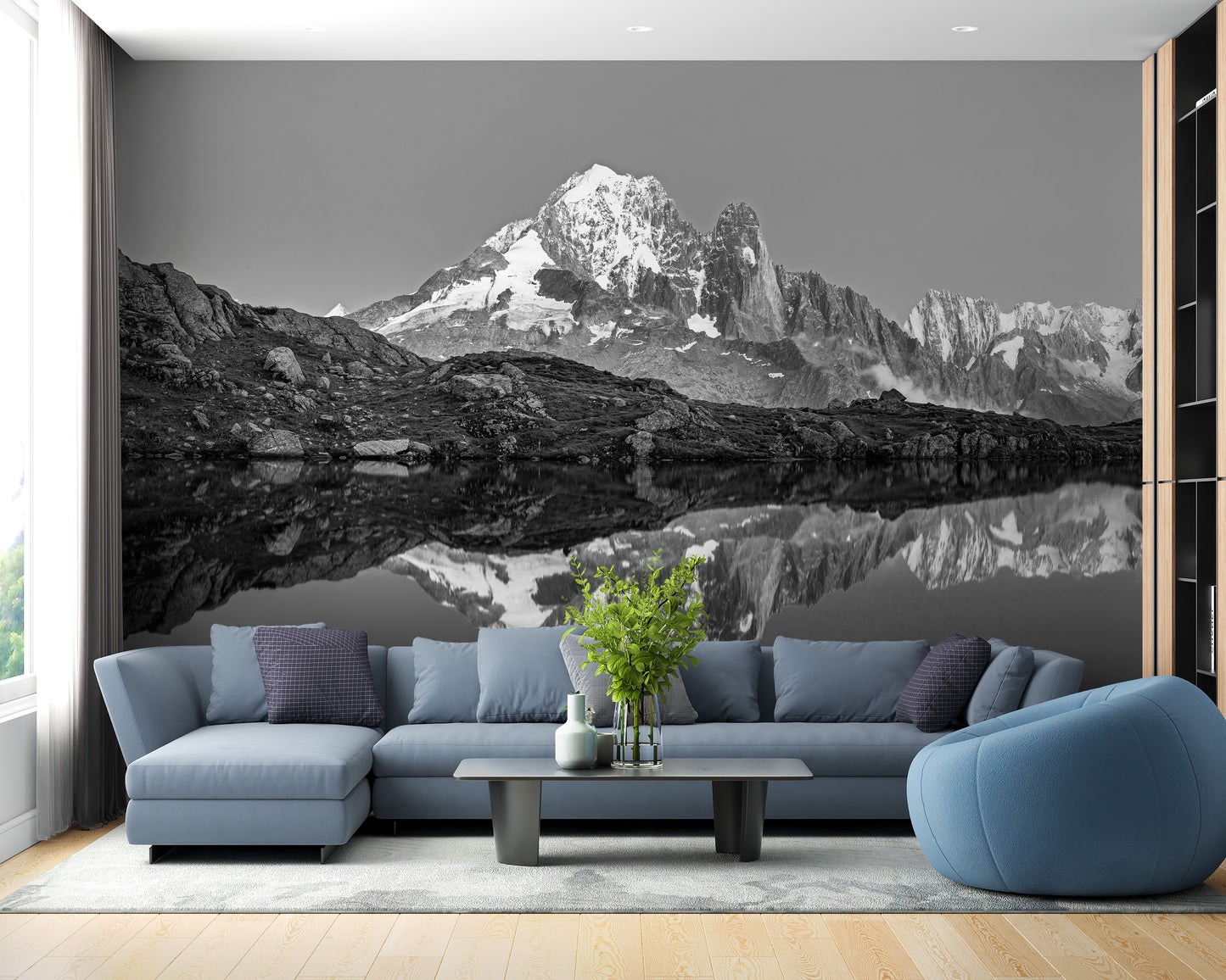 Black & White Landscape Mountain Wallpaper