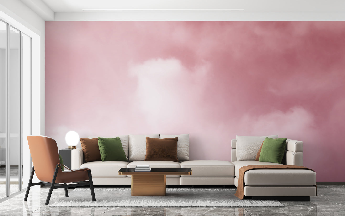 Pink Sky And Clouds wallpaper for walls