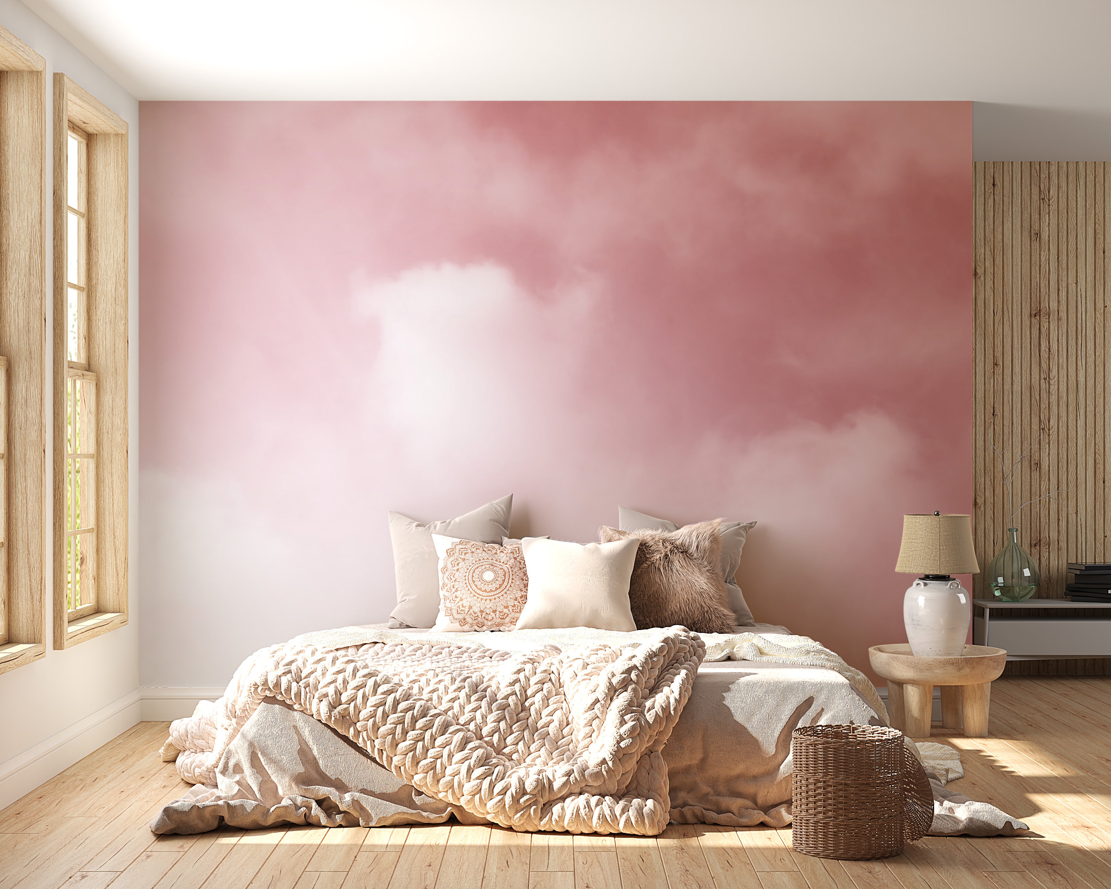 Pink Sky And Clouds wallpaper for renters