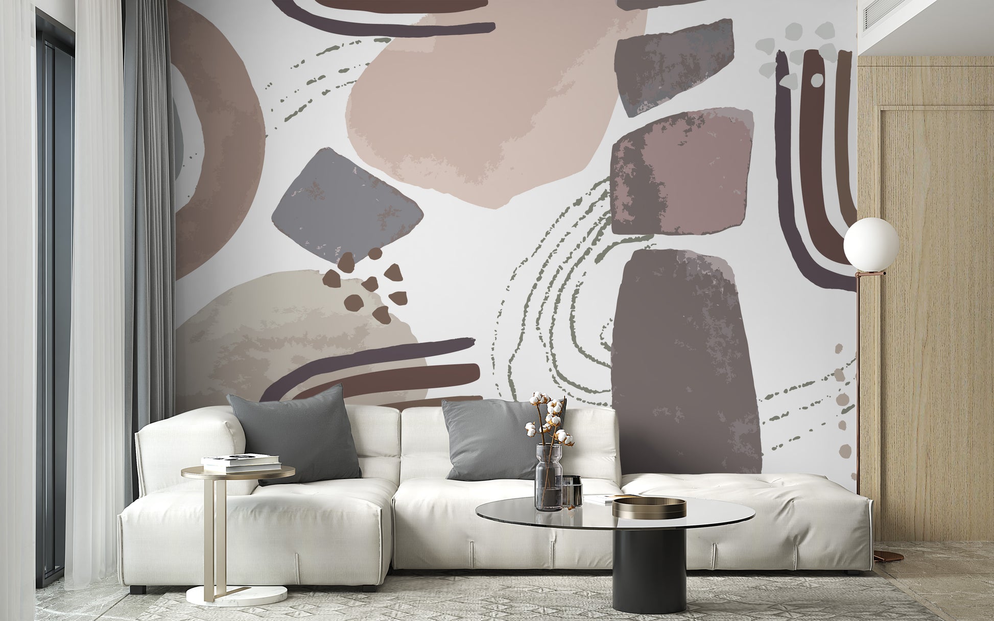 Nordic Scandinavian Wallpaper Mural - Giffywalls