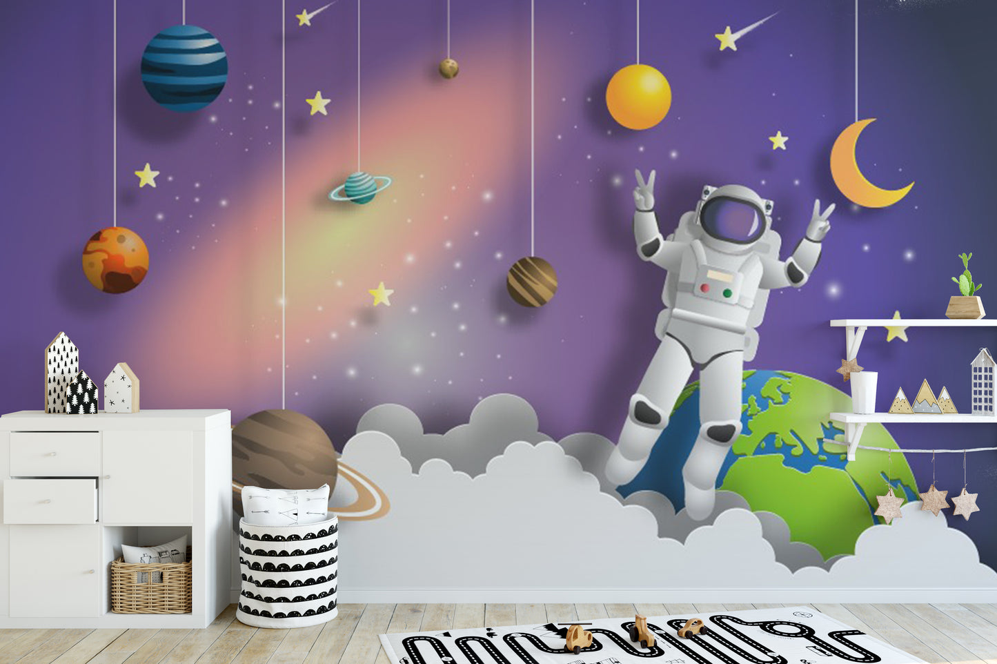 Astronaut in Space on Mission Wallpaper