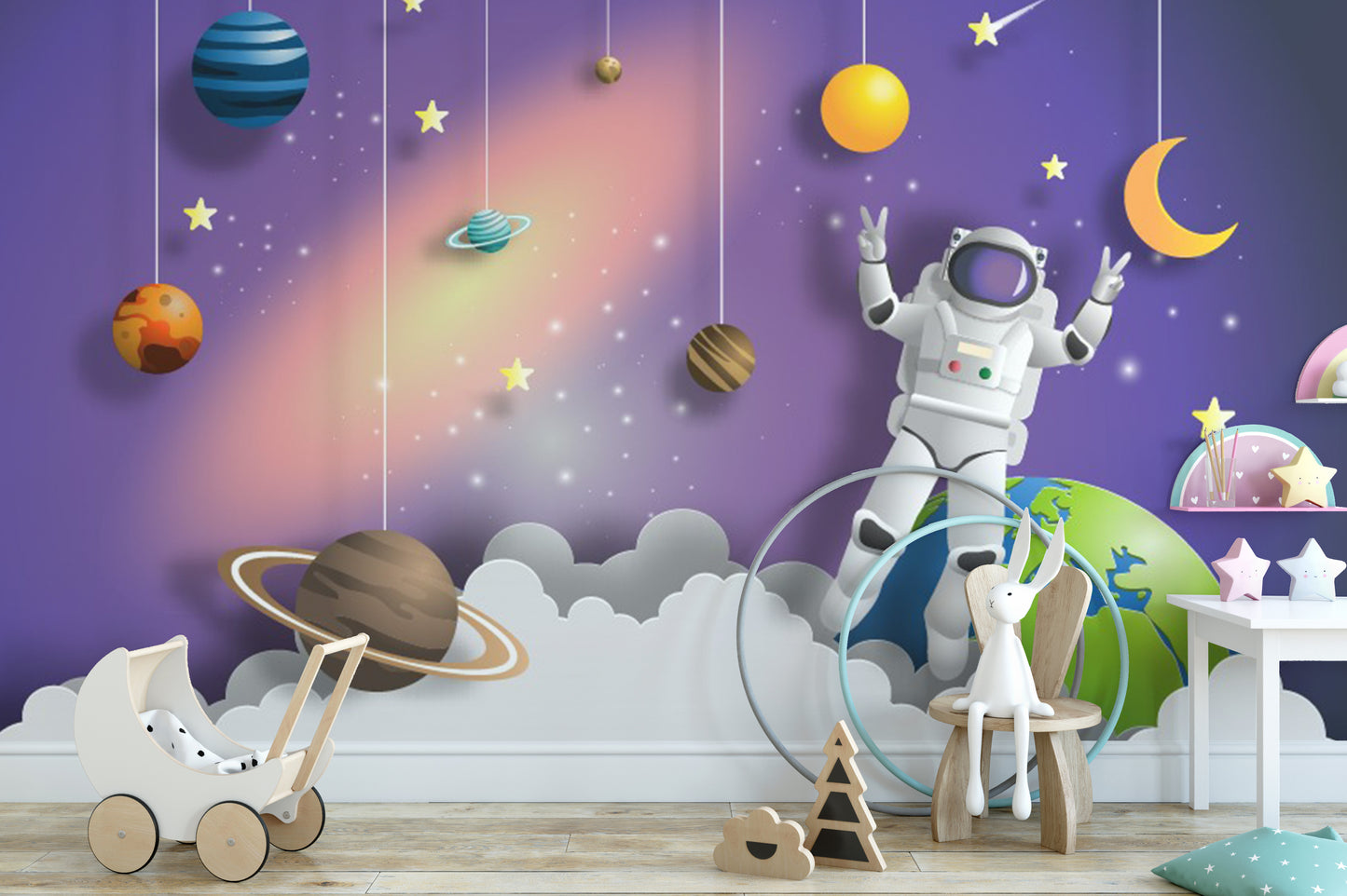 Astronaut in Space on Mission Wallpaper