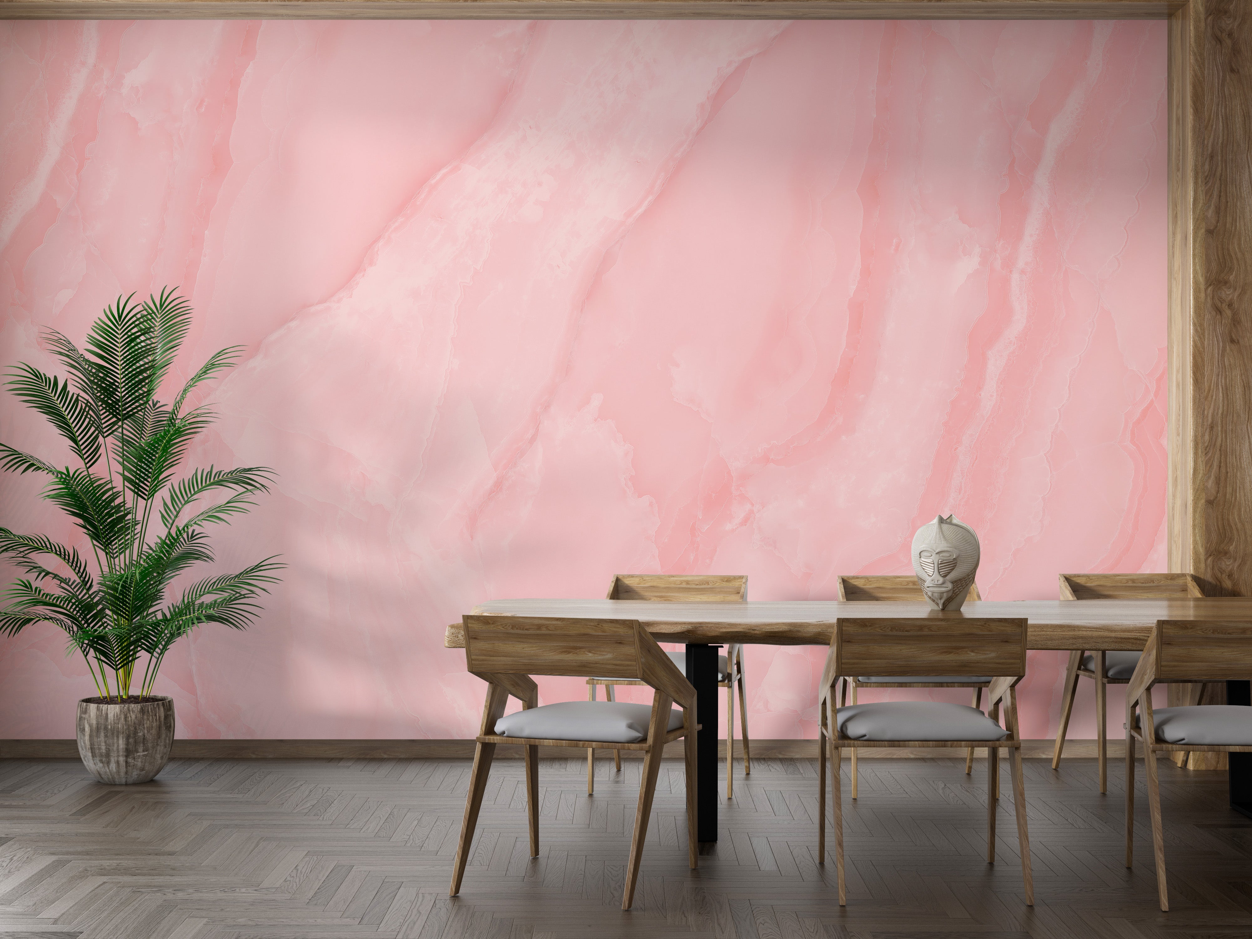 Luxurious pink marble wallpaper for trendy home decor