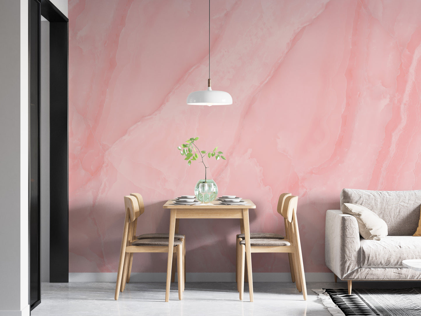 Elegant pink marble wallpaper for minimalist aesthetics