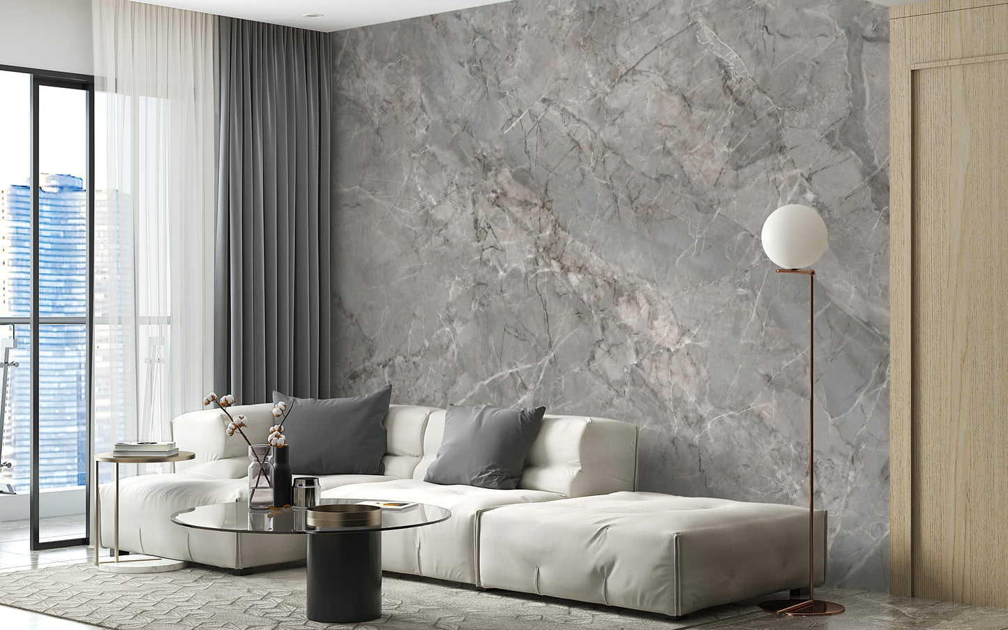 Grey marble Texture wallpaper murals