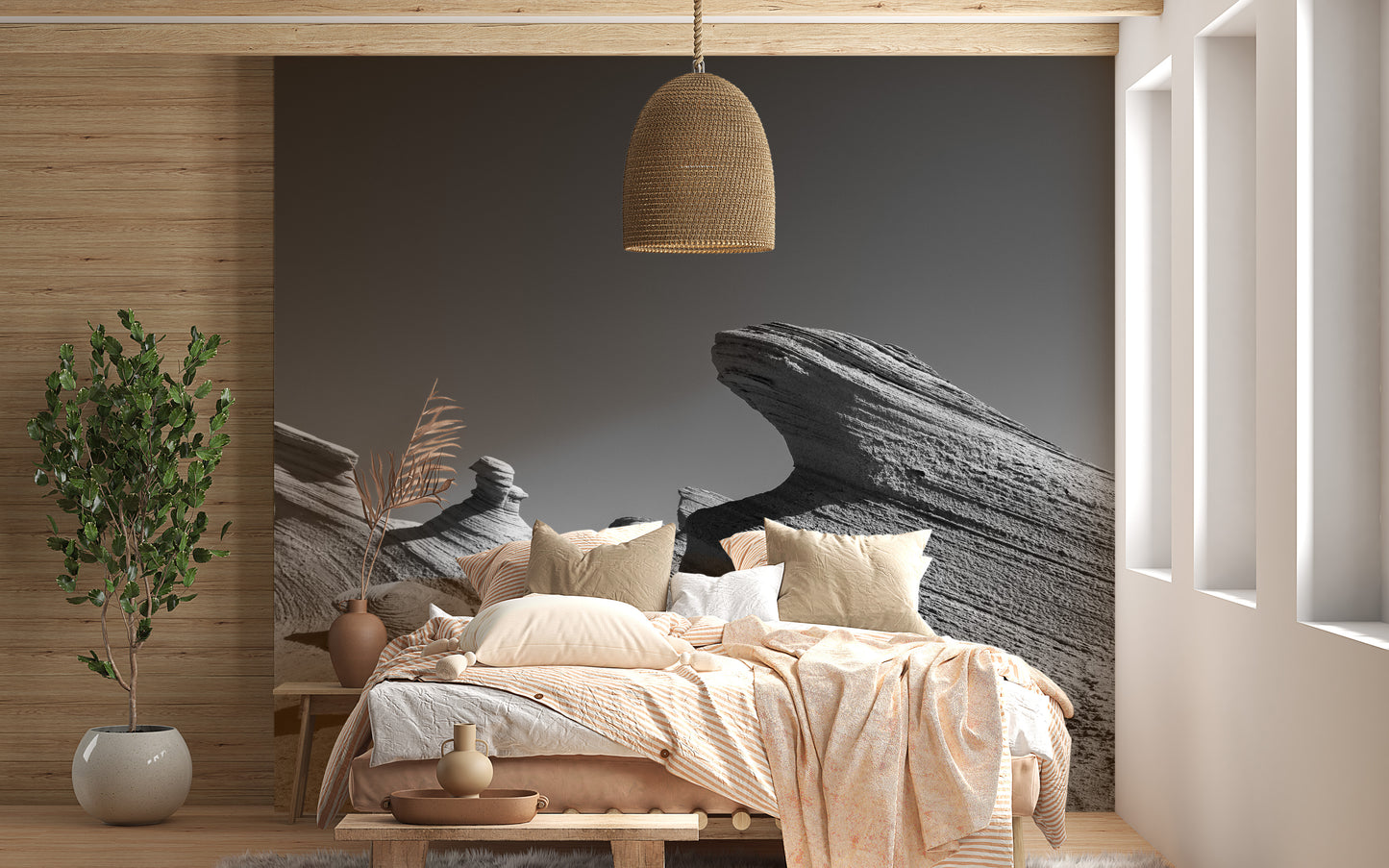 Timeless desert rock mural design
