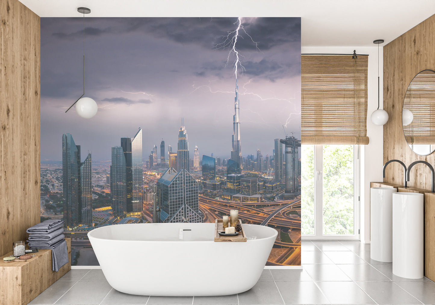 Dubai Skyline Wallpaper Mural