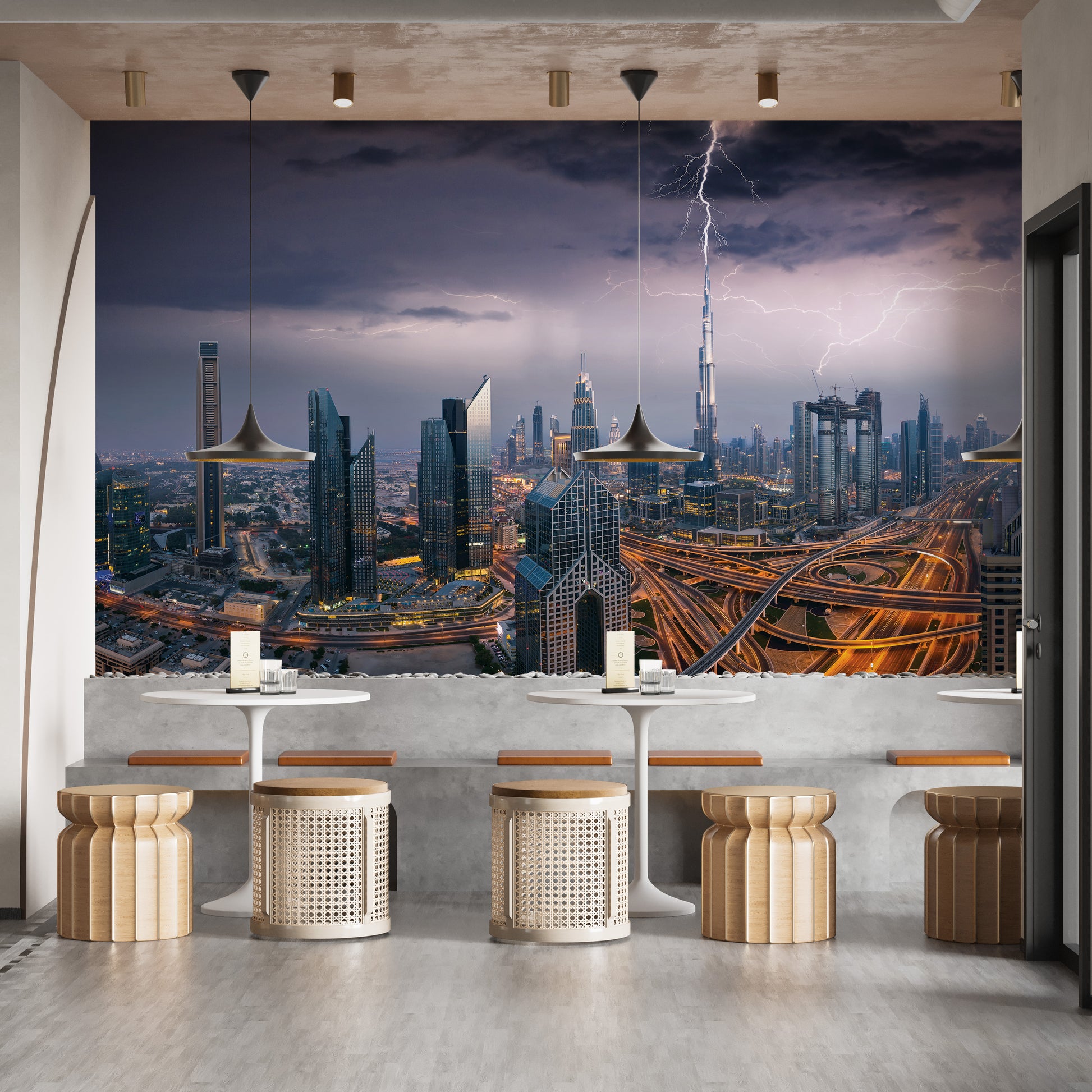 Dubai cityscape wall decor mural wallpaper