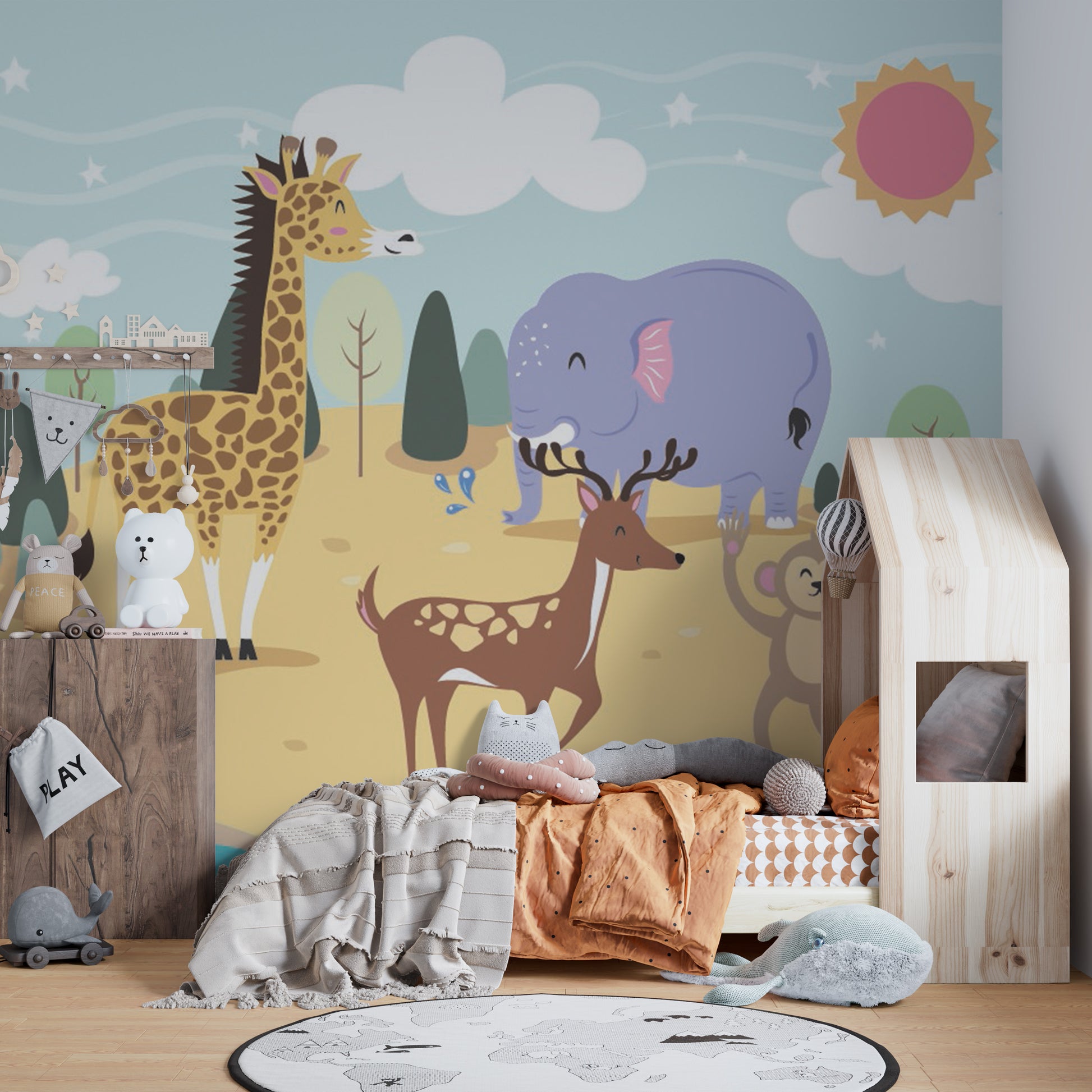 Animal on Island Wallpaper Mural - Giffywalls