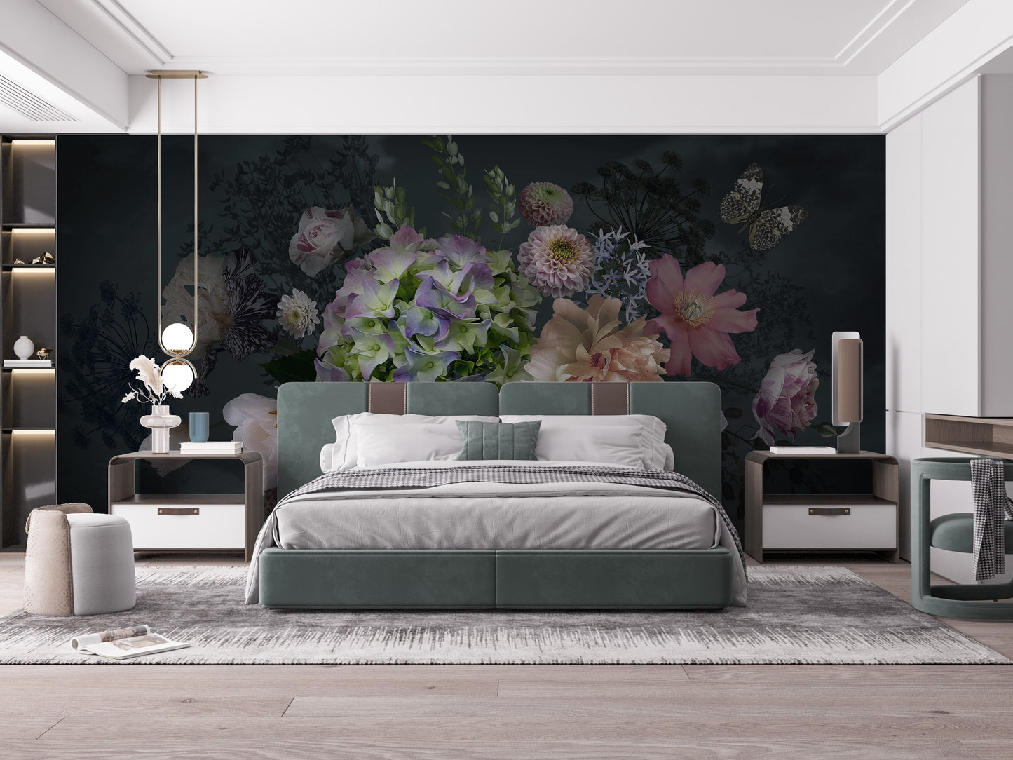 Lush peonies wallpaper for serene spaces