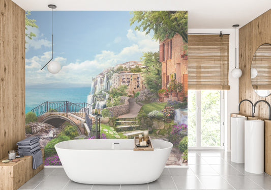 Escape to Italy with scenic mural wallpaper