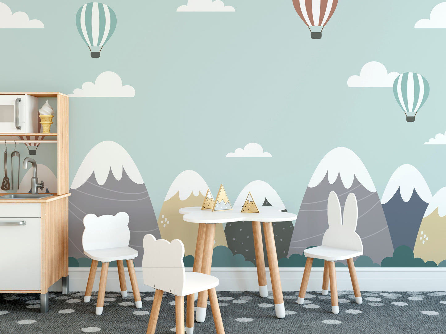 Abstract Mountain Wallpaper Mural