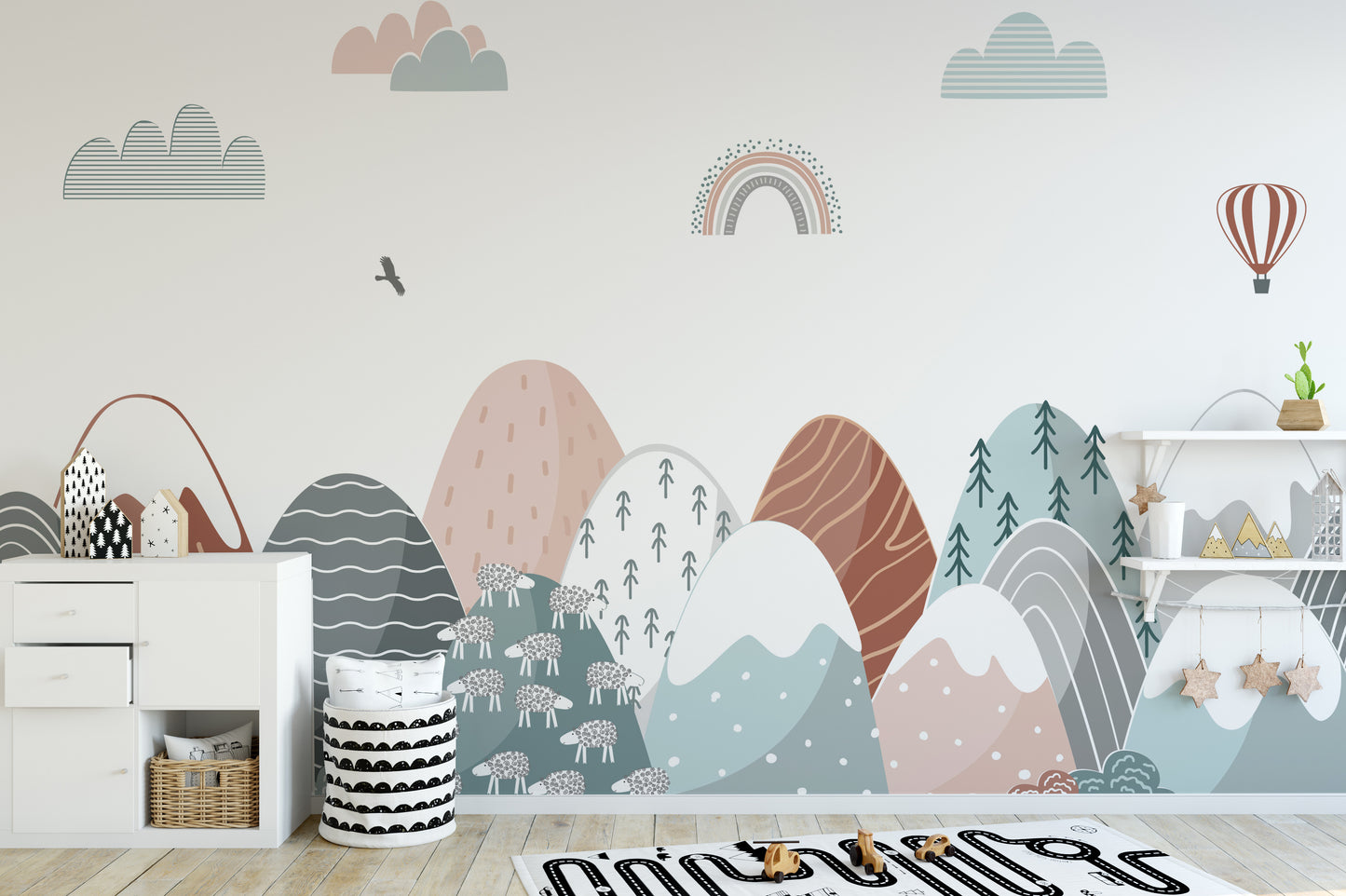 Colorful Mountains Wallpaper Murals