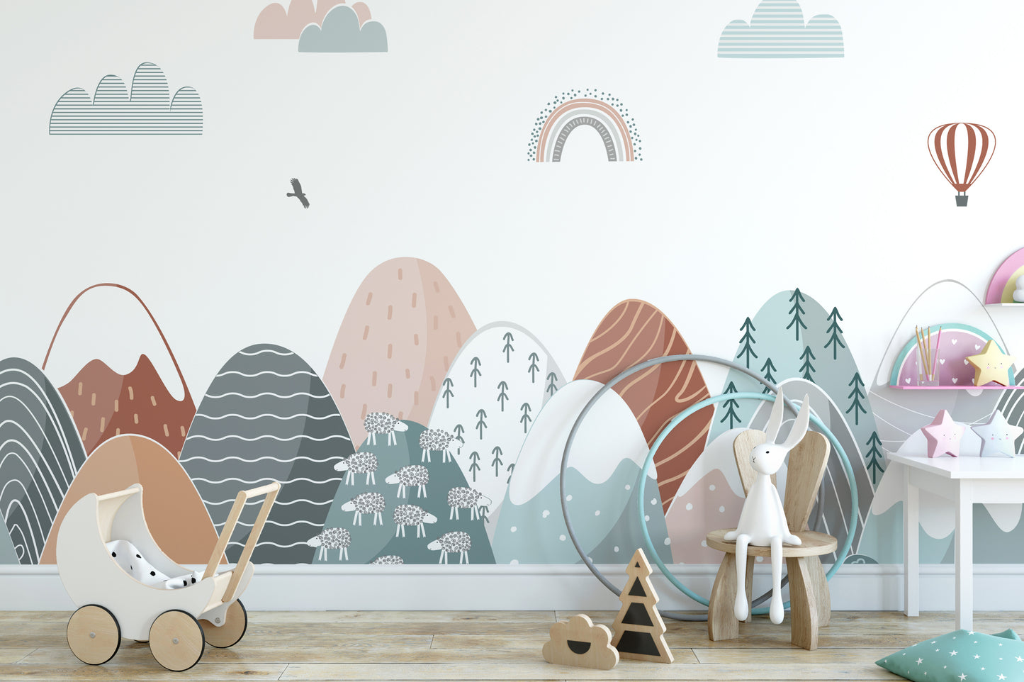 Colorful Mountains Wallpaper Murals