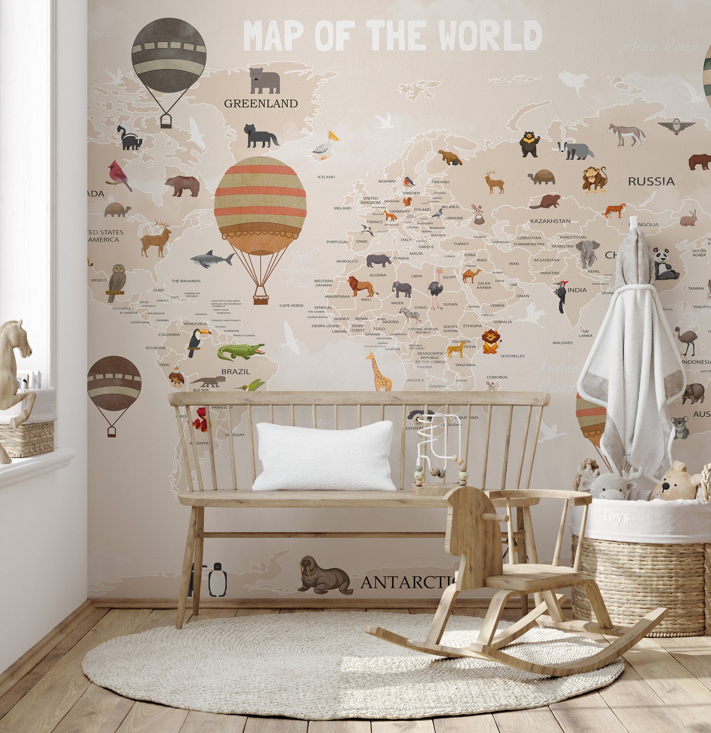 World Map Kids & Nursery Wallpaper