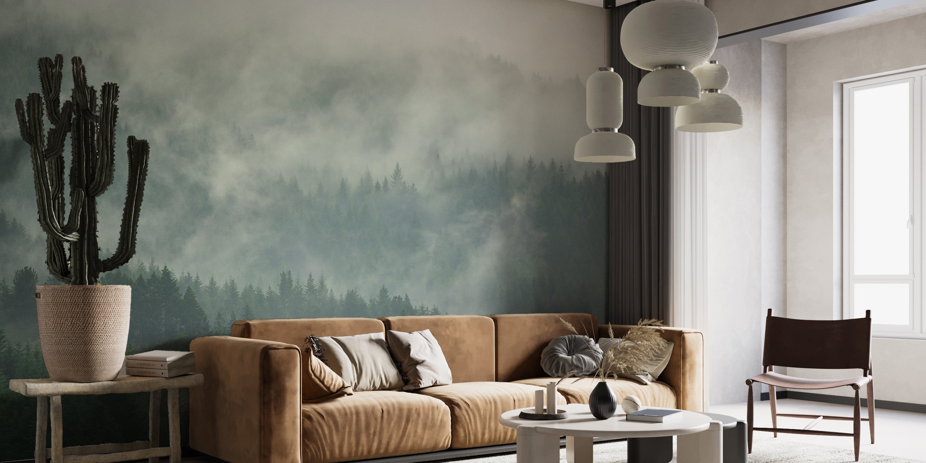 pine mural for natural beauty