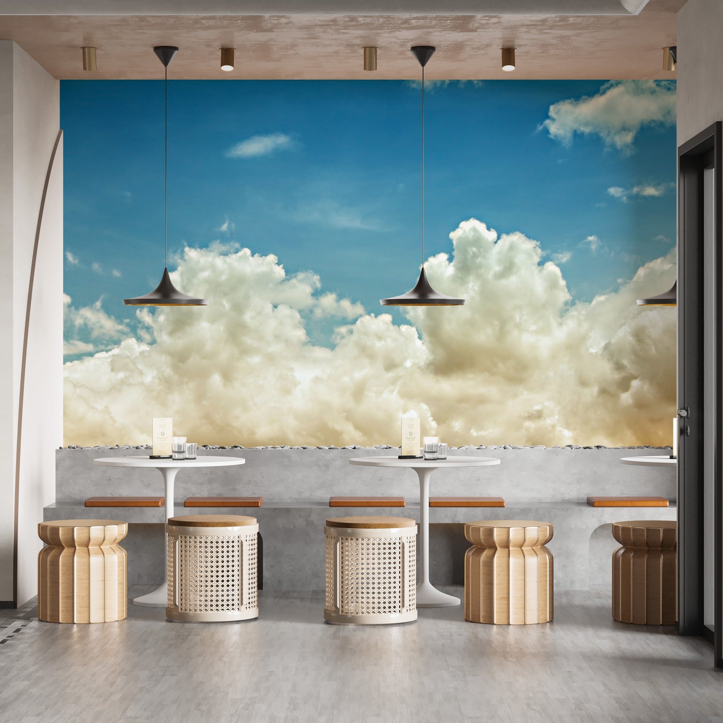 light blue sky Wallpaper murals