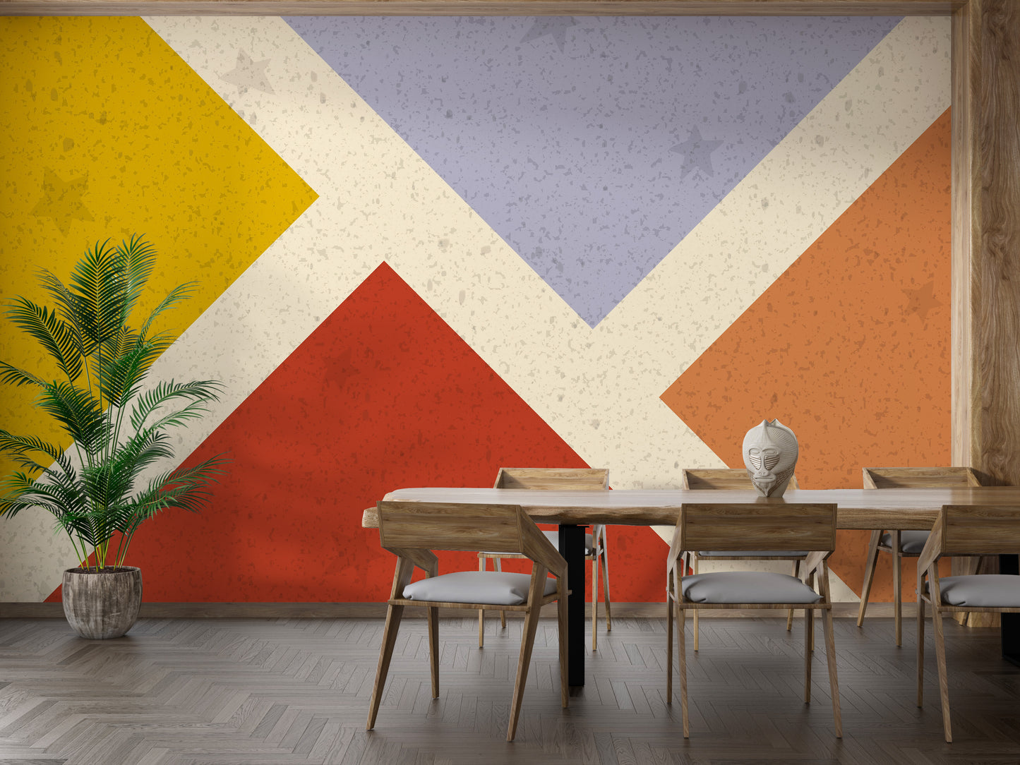 Colorful square design Wallpaper Murals