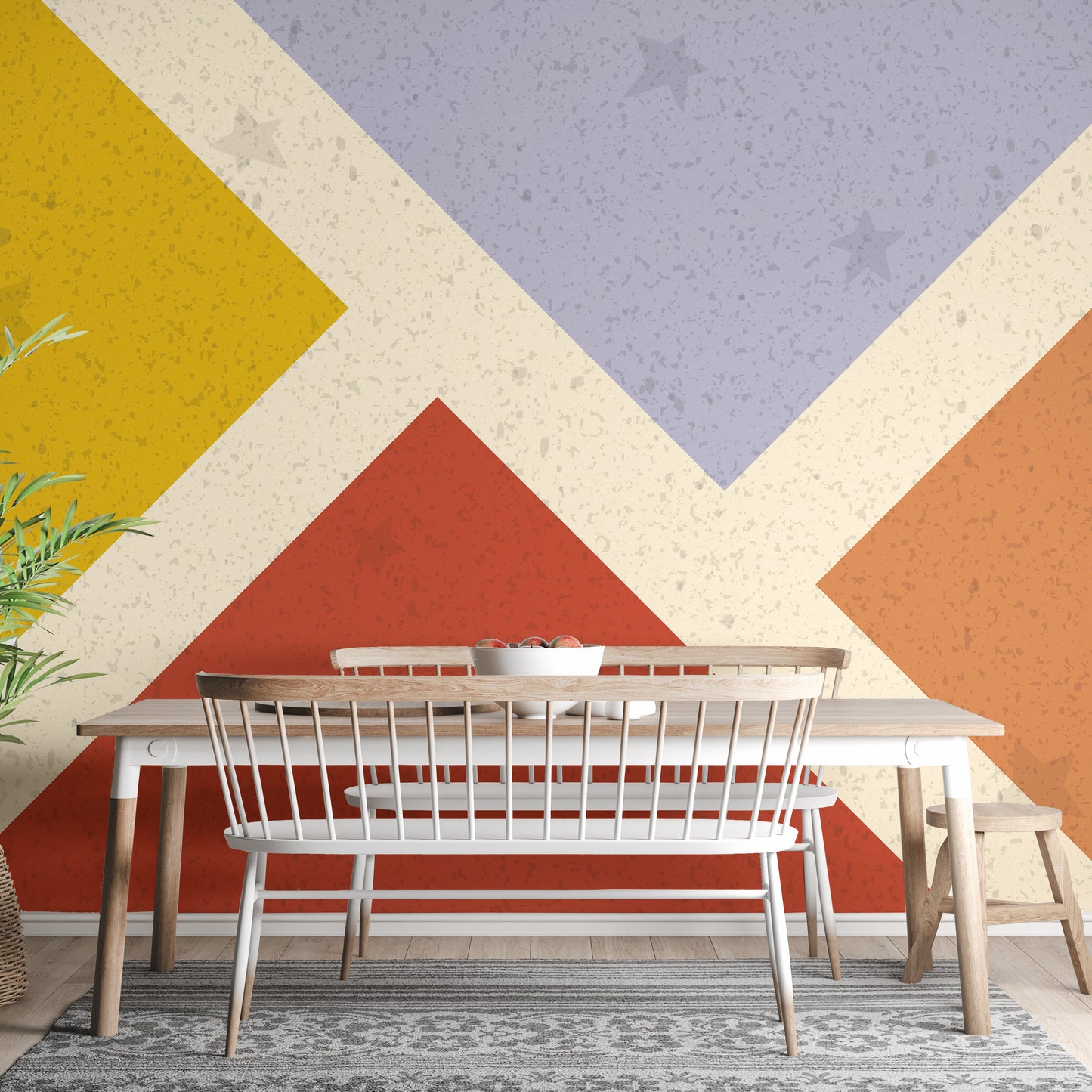 Colorful square design Wallpaper Murals