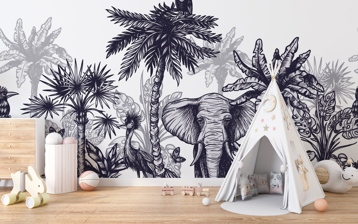 Sketchy Forest Wallpaper Murals