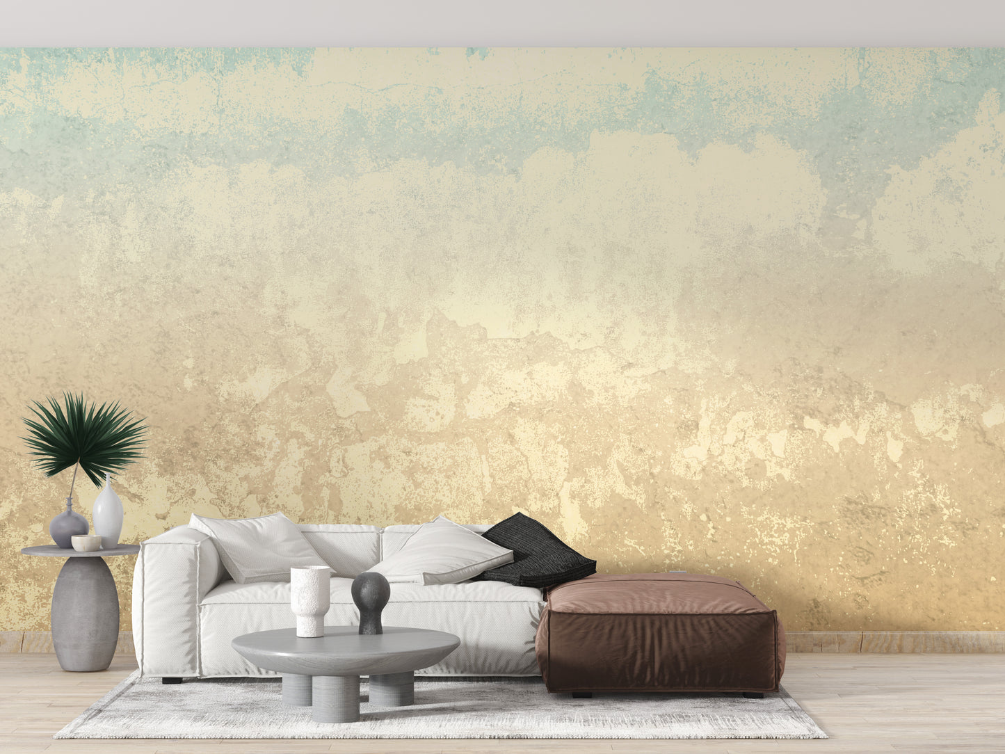 Retro Earth Colour Clouds Concrete Wallpaper Murals