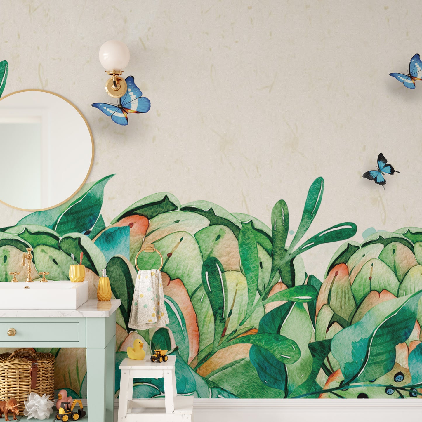 Watercolor wallpaper for walls