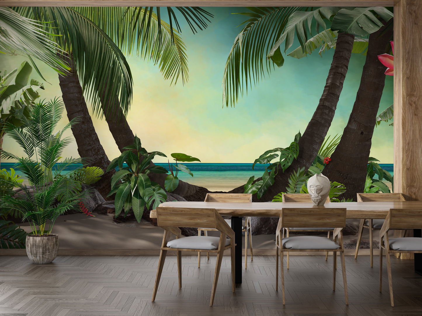 Beach Lagoon View Wallpaper Mural