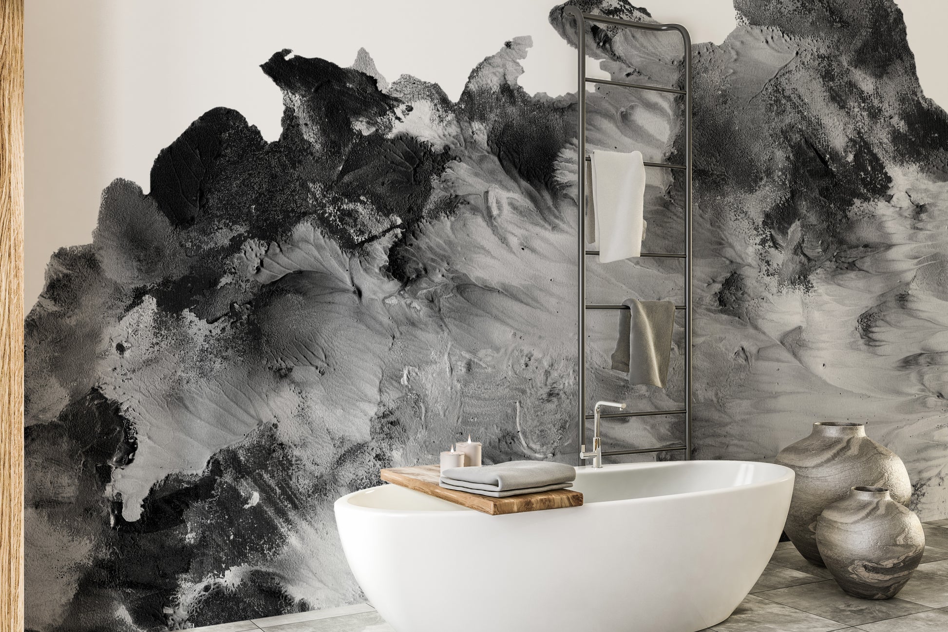 black and white rustic design removable peel and stick wallpaper