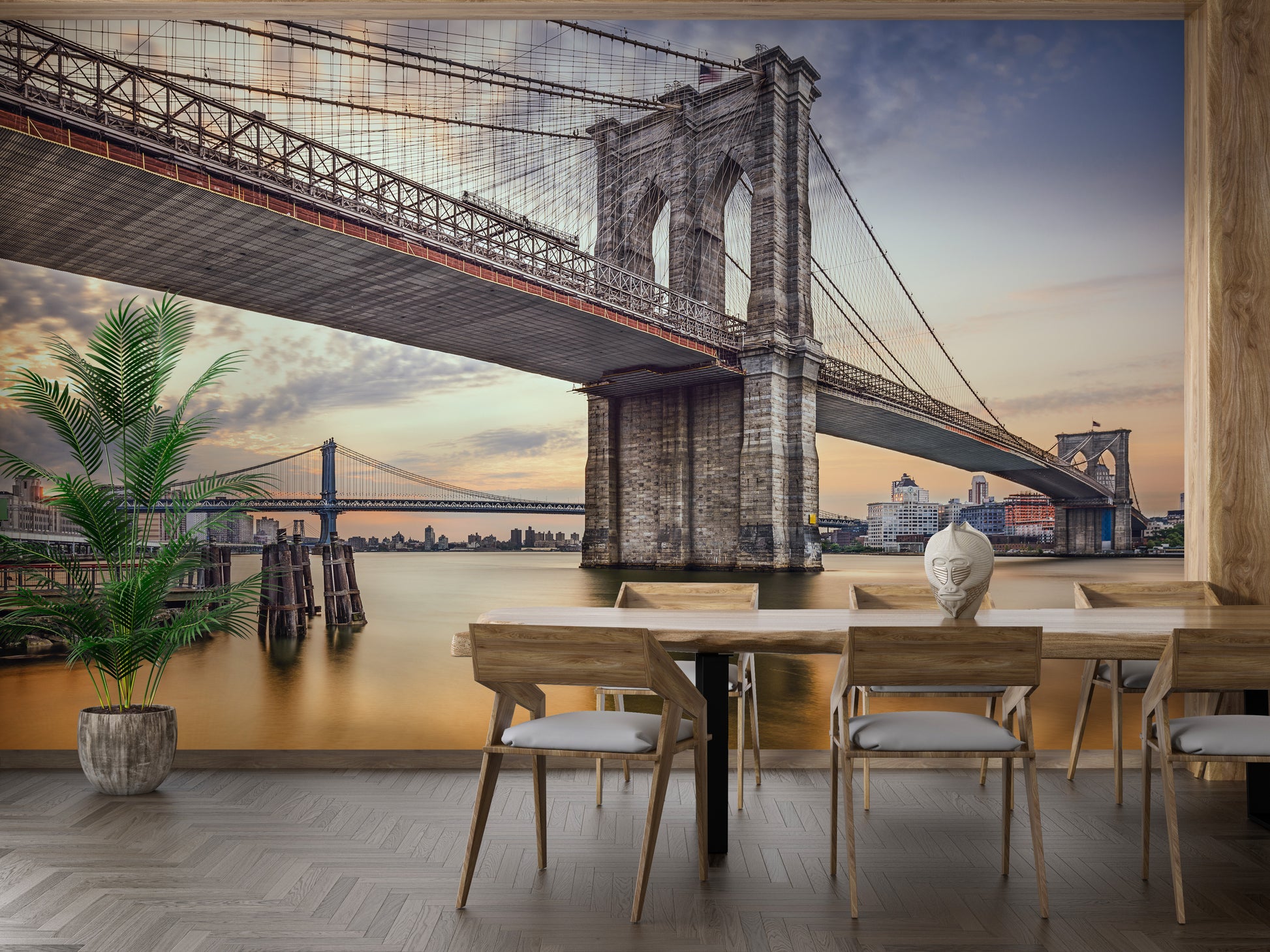 brooklyn bridge new york wallpaper mural