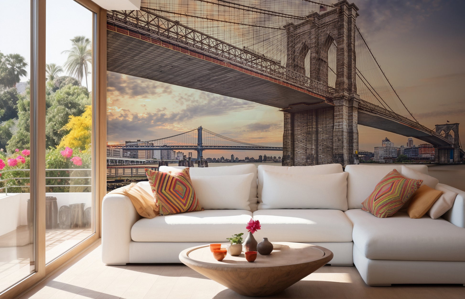 brooklyn bridge peel and stick removable wallpaper