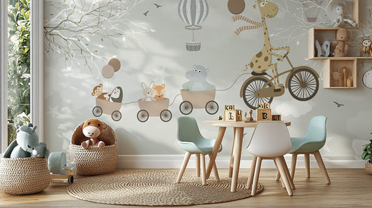 Cycling in the Sky Wallpaper Murals for Walls