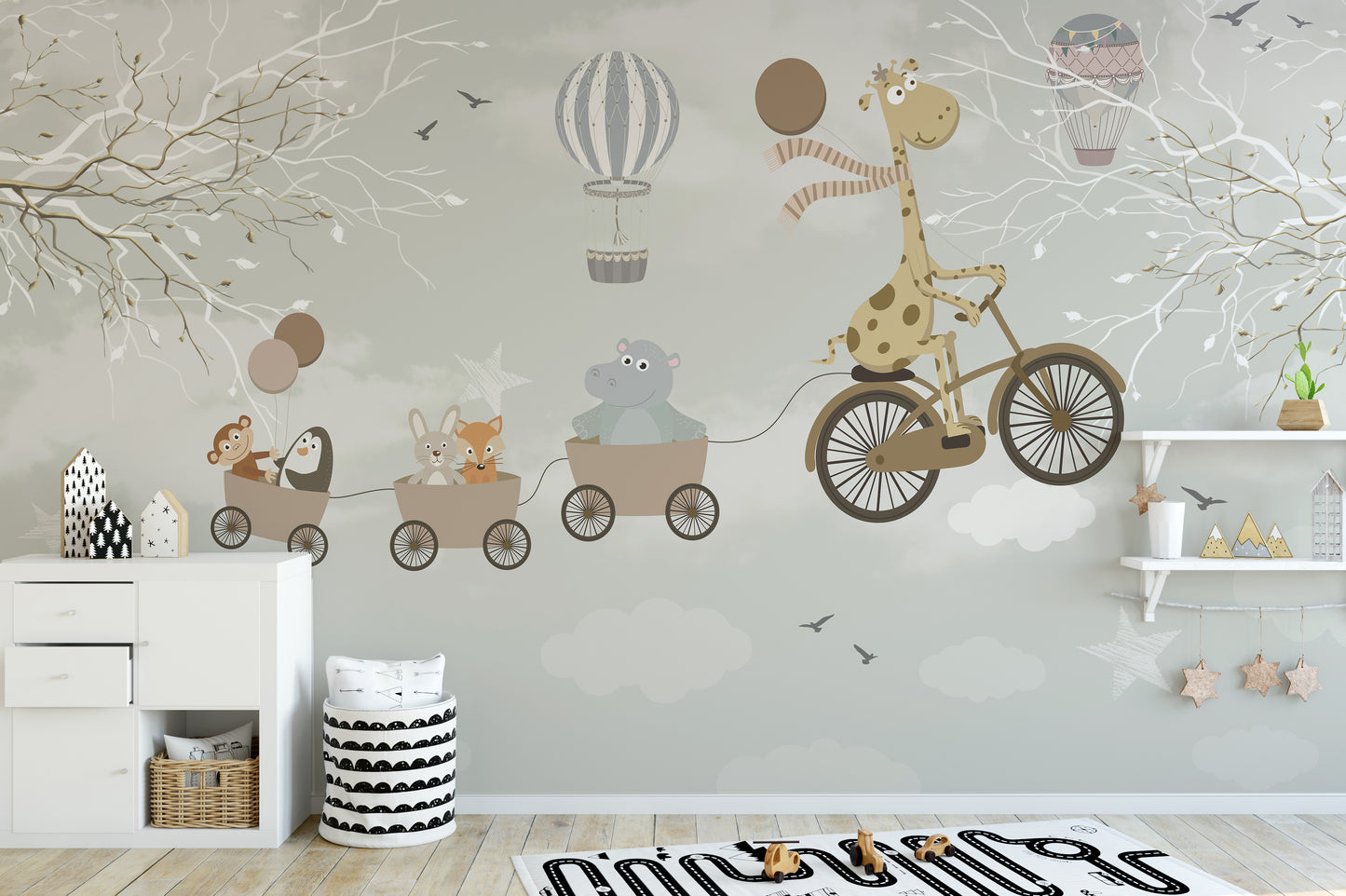 Cycling in the Sky Wallpaper Murals for Walls