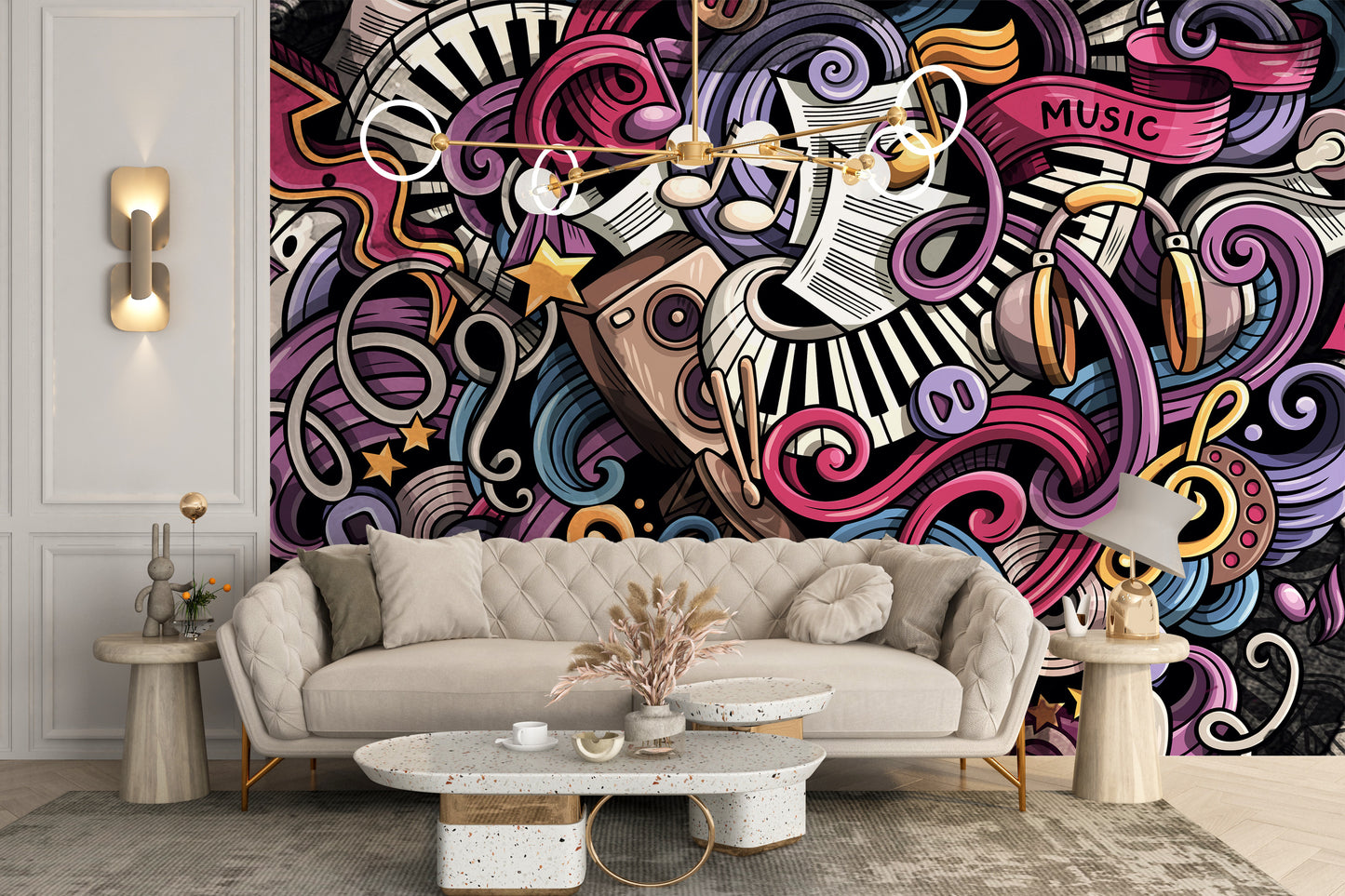 Musical Doodles Art Wallpaper Murals