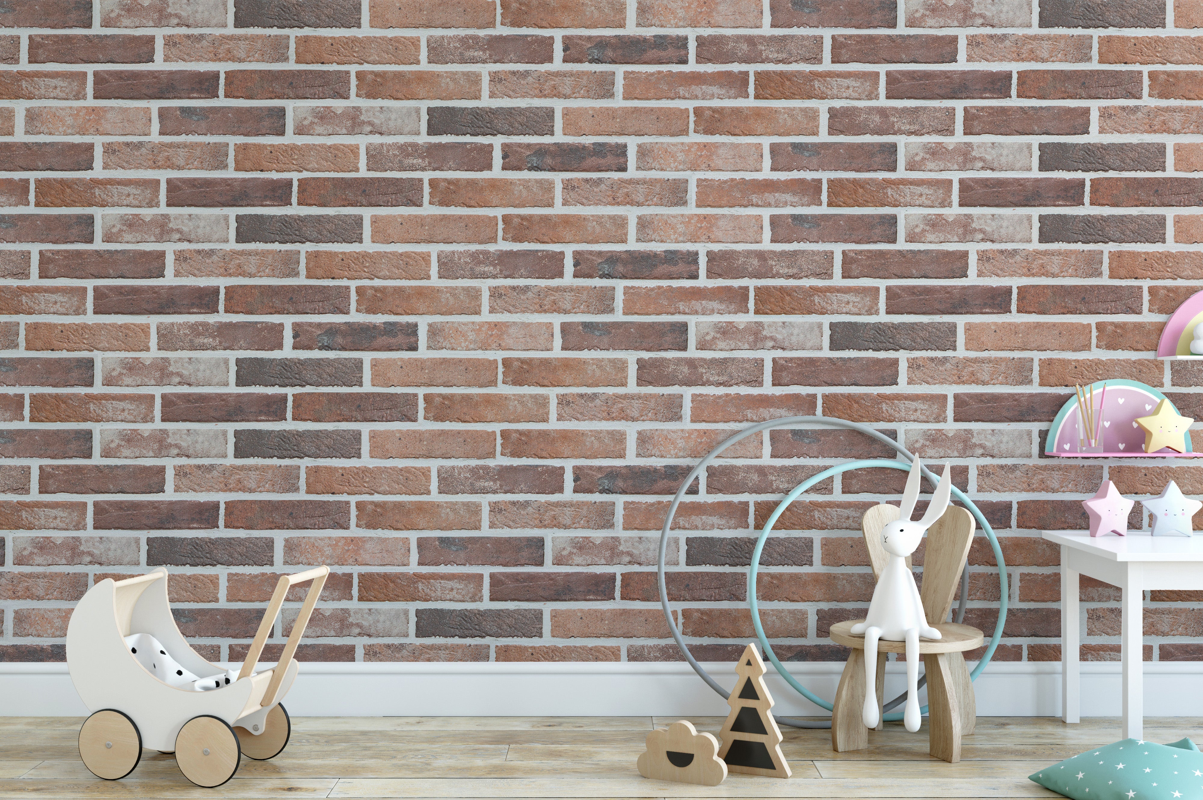 Weathered Brick Wall Mural
