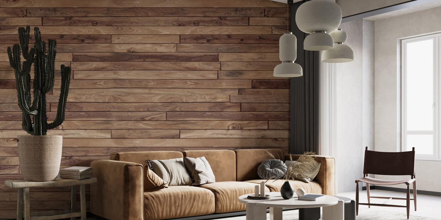 Modern rustic panoramic wall design
