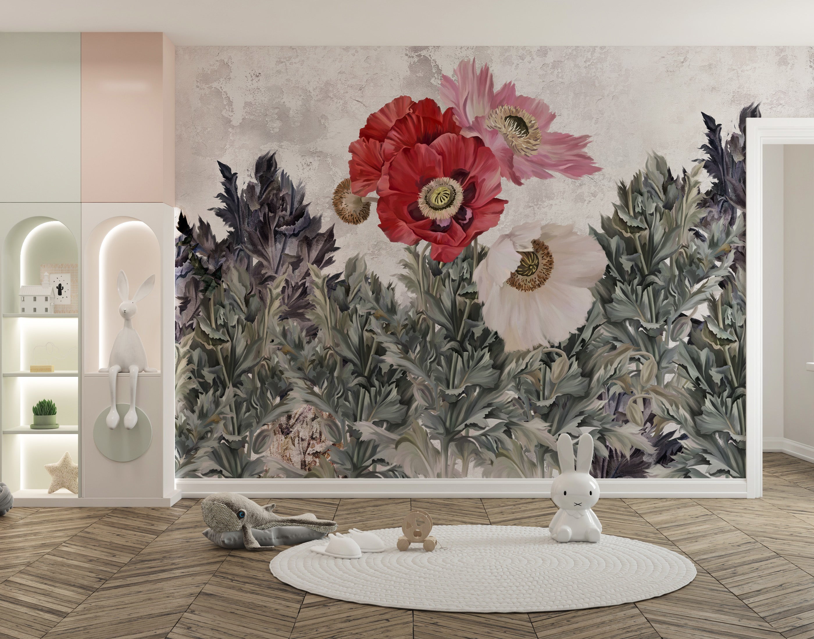 Artistic Poppies Wall Decor