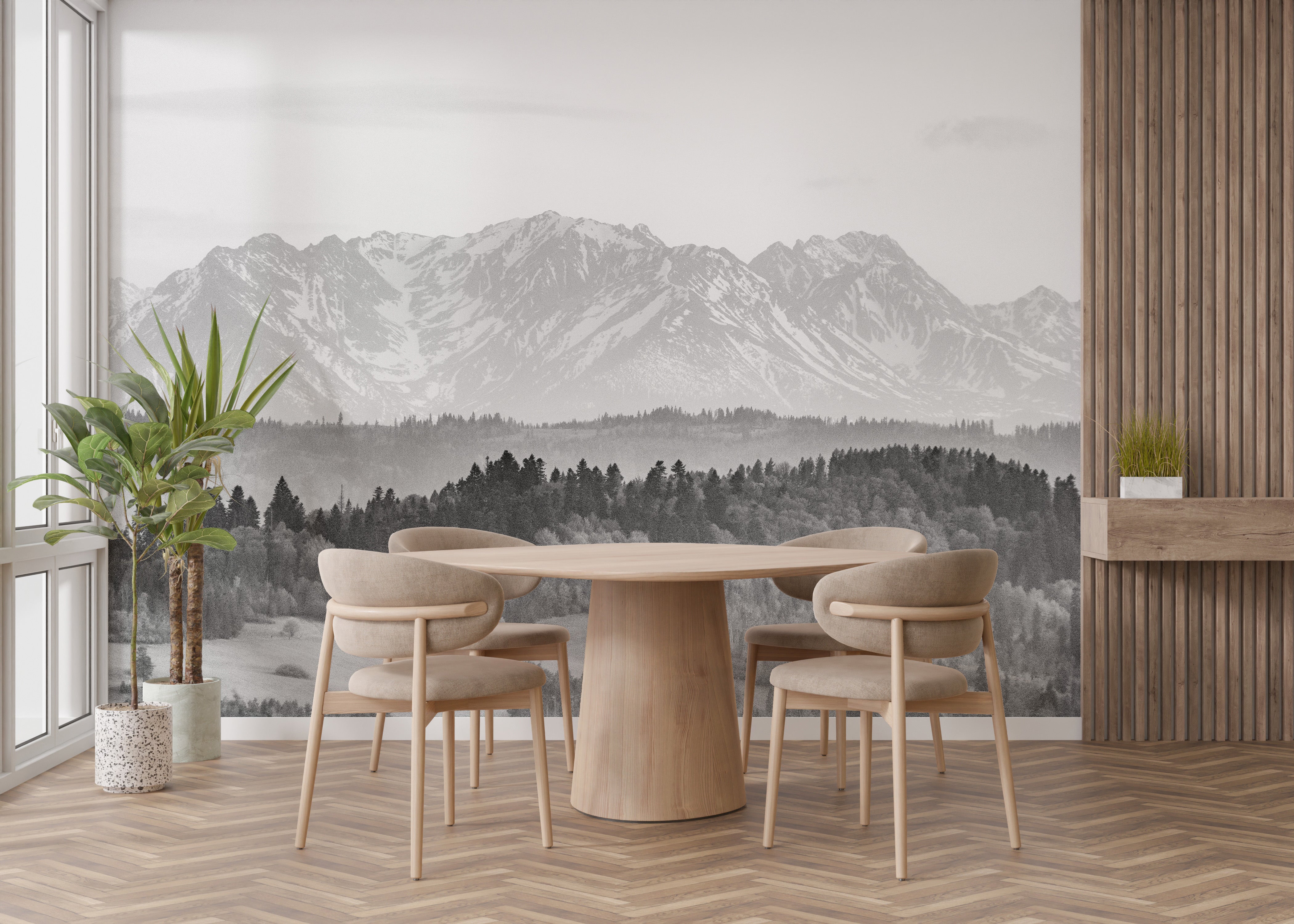 Peaceful Winter Wall Mural Design