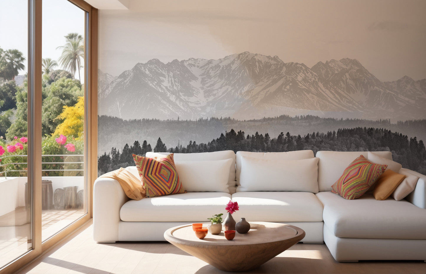 Snow Covered Mountains Winter Wallpaper Wall Murals