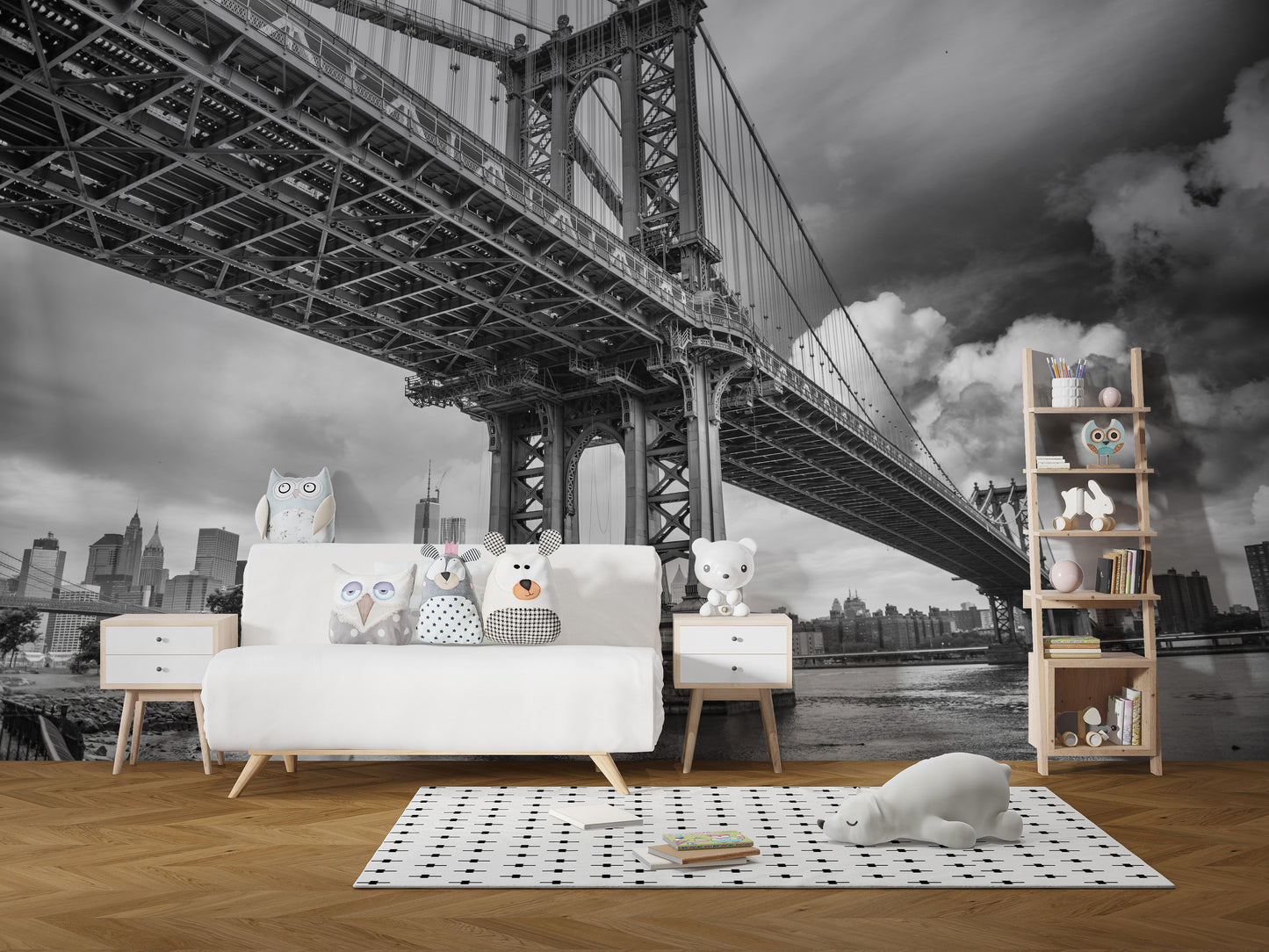 Manhattan Bridge NY City Wallpaper Murals