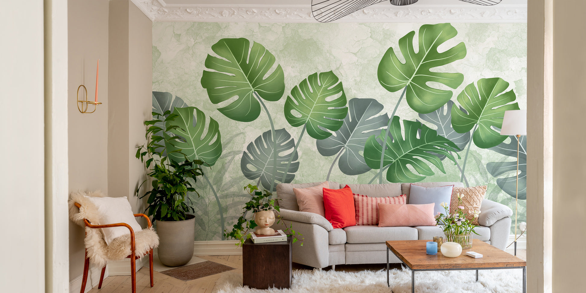 Scenic tropical tree wallpaper style